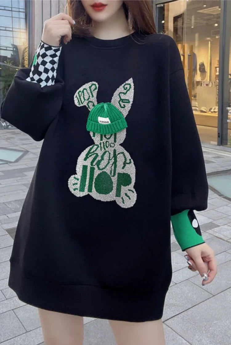 Sweat-Shirt Long Femme – Style Coréen Tendance