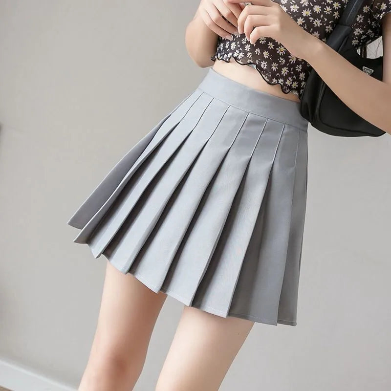 Jupe blanche à volants femme Taille haute, fermeture éclair