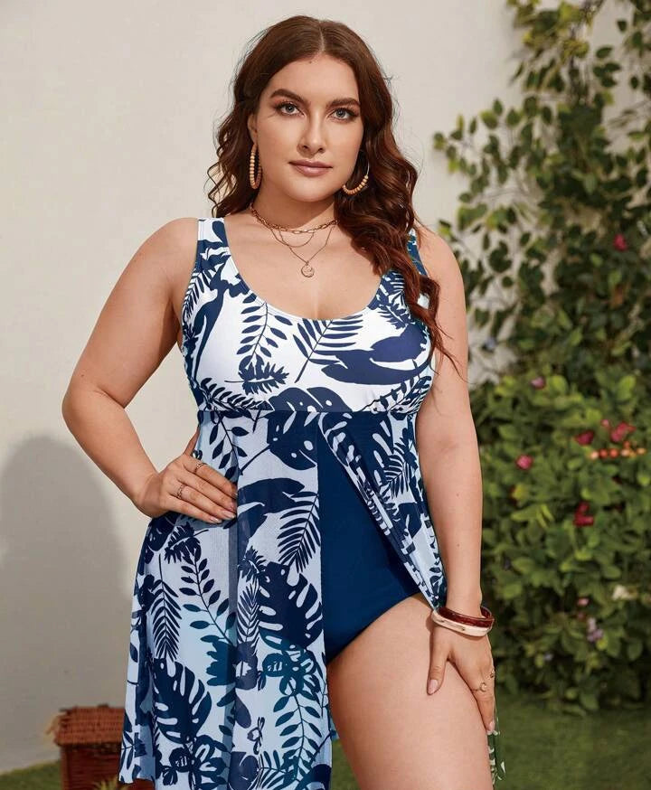 Monokini Femme Grande Taille Col Carré – 6 Coloris 1XLà 5XL