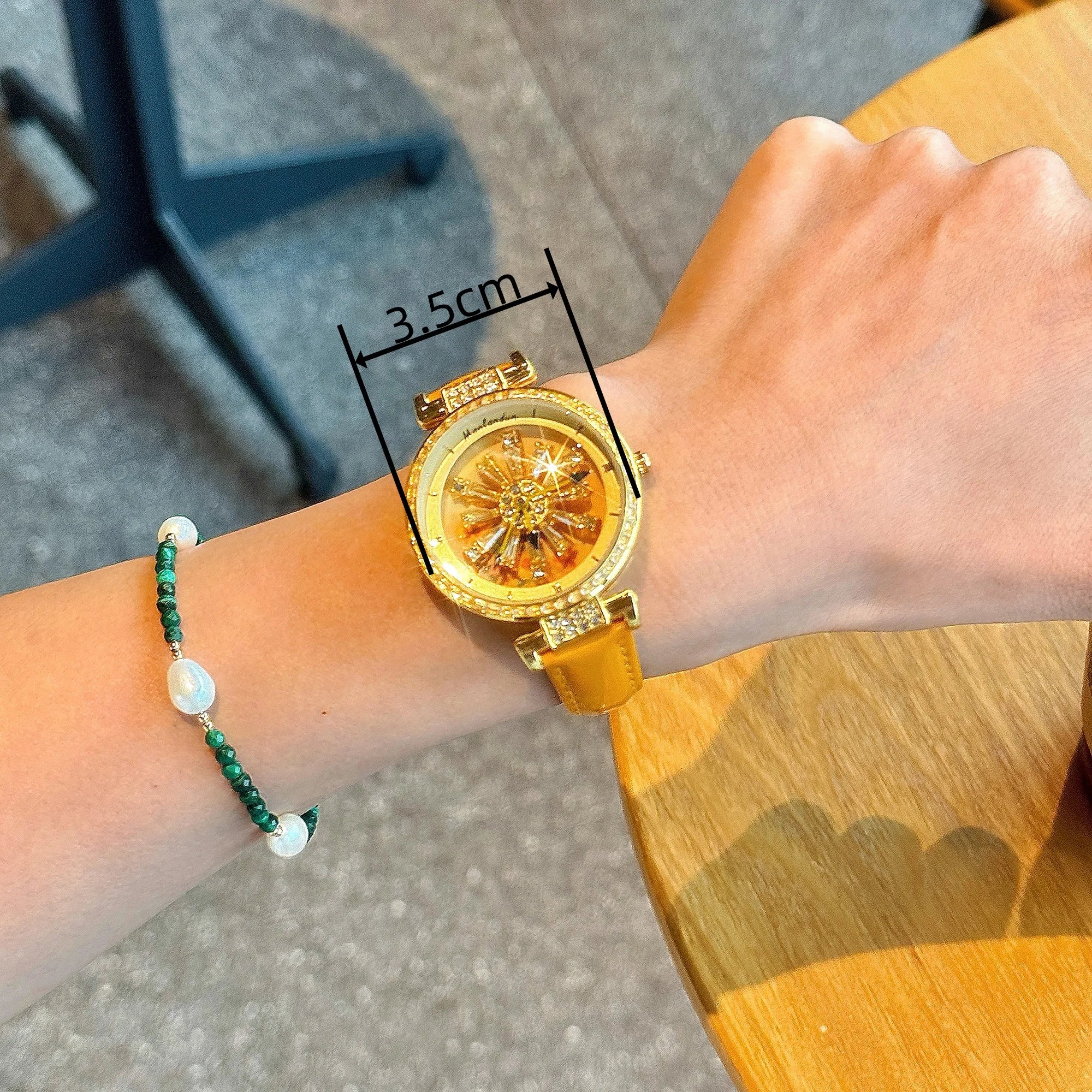 Montre SANDA femme – Rectangle, quartz, romain, étanche