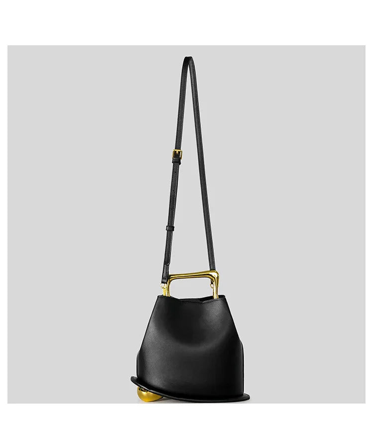 Sac seau en cuir PU – Poignée métal – Plusieurs coloris