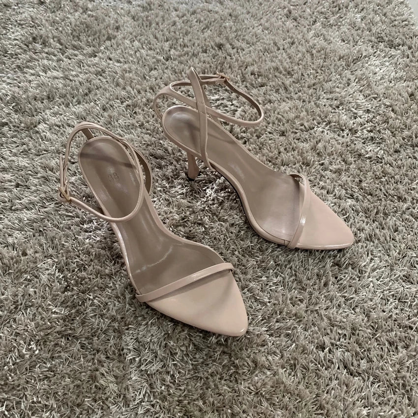 Sandales femme talons aiguilles – Sangle cheville 2 coloris