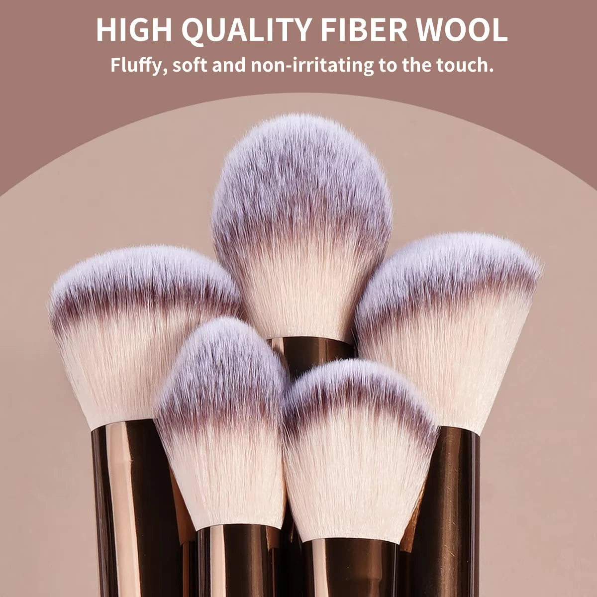 Set 13 pinceaux maquillage – Fond de teint, poudre, fard à paupières, blush & kabuki
