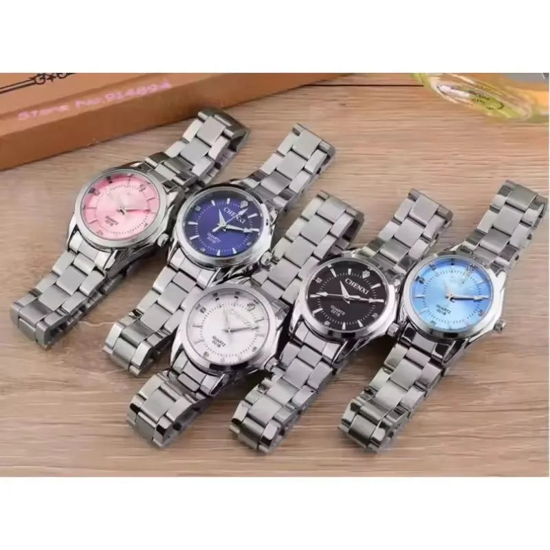 Montre femme – Quartz, acier, lumineuse – Plusieurs coloris