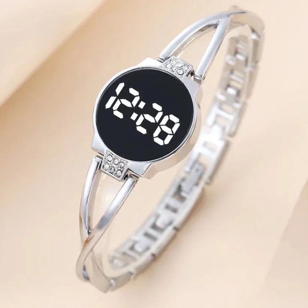Montre digitale femme – Or & argent, acier inoxydable – Plusieurs coloris