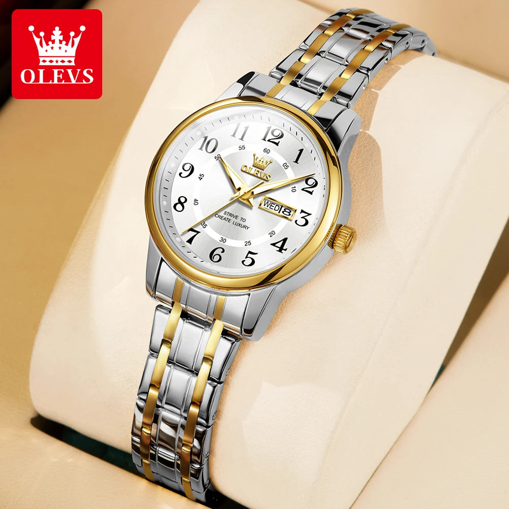 Montre femme – Quartz, acier, élégante – Plusieurs coloris