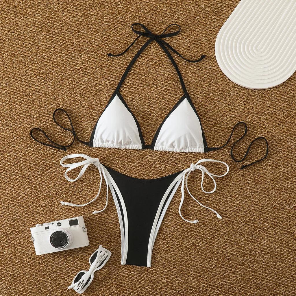 Bikini triangle brésilien femme – String push-up, été sexy 5 coloris