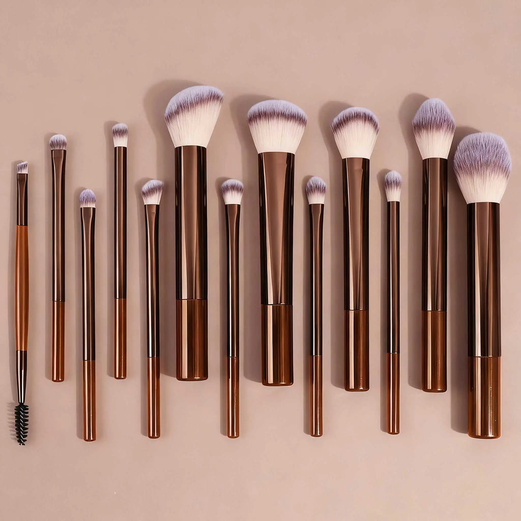 Set 13 pinceaux maquillage – Fond de teint, poudre, fard à paupières, blush & kabuki