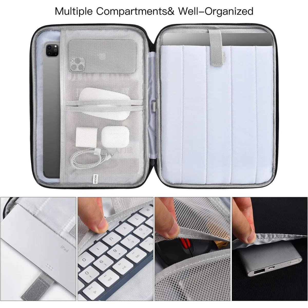 Housse pochette iPad Pro 12,9–13 pouces & iPad Air M2 – Protection antichoc, imperméable, 2 coloris