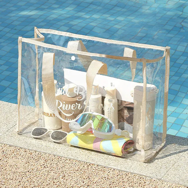 Sac transparent PVC imperméable  –  4 coloris