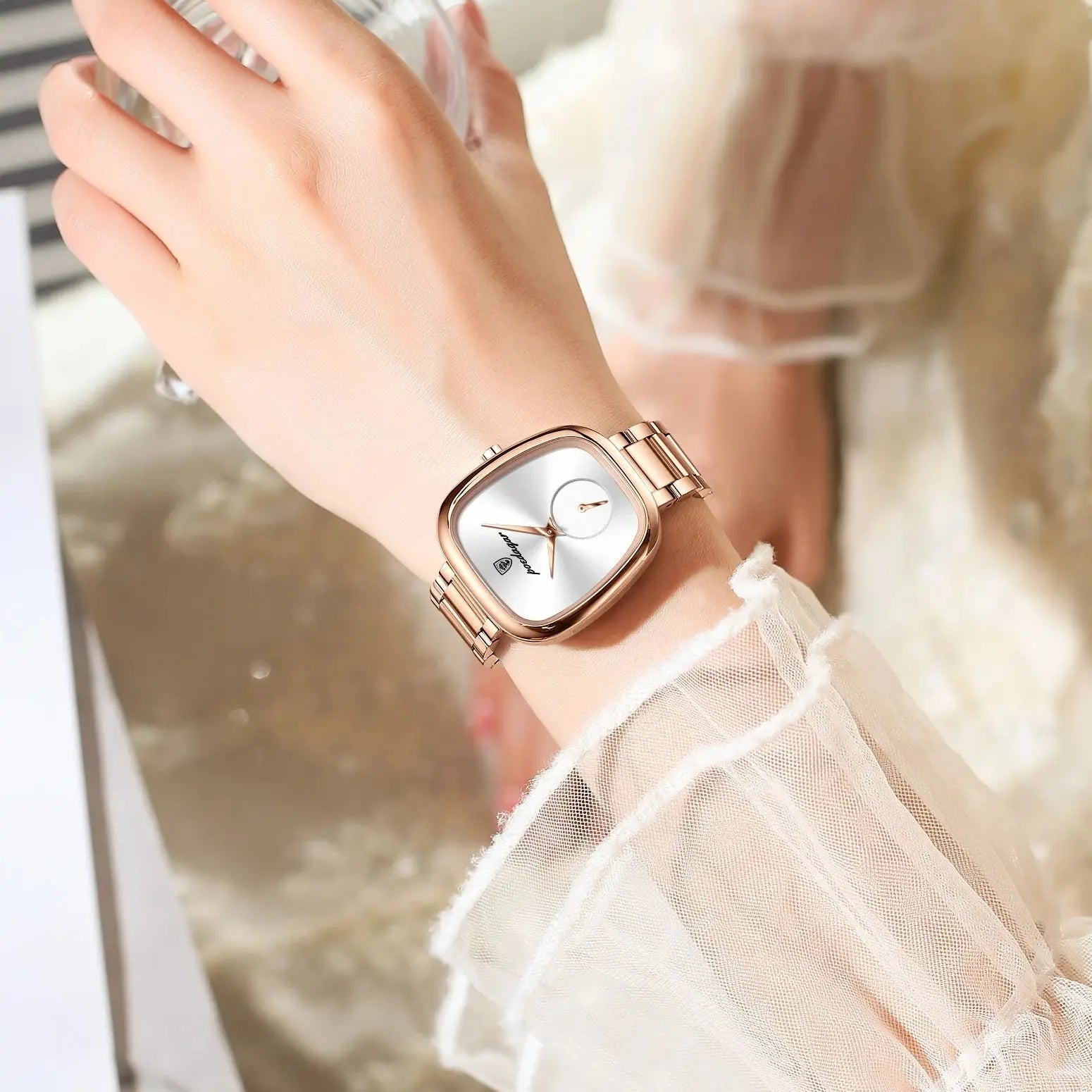 Montre femme luxe – Acier inoxydable, quartz, étanche – Plusieurs coloris