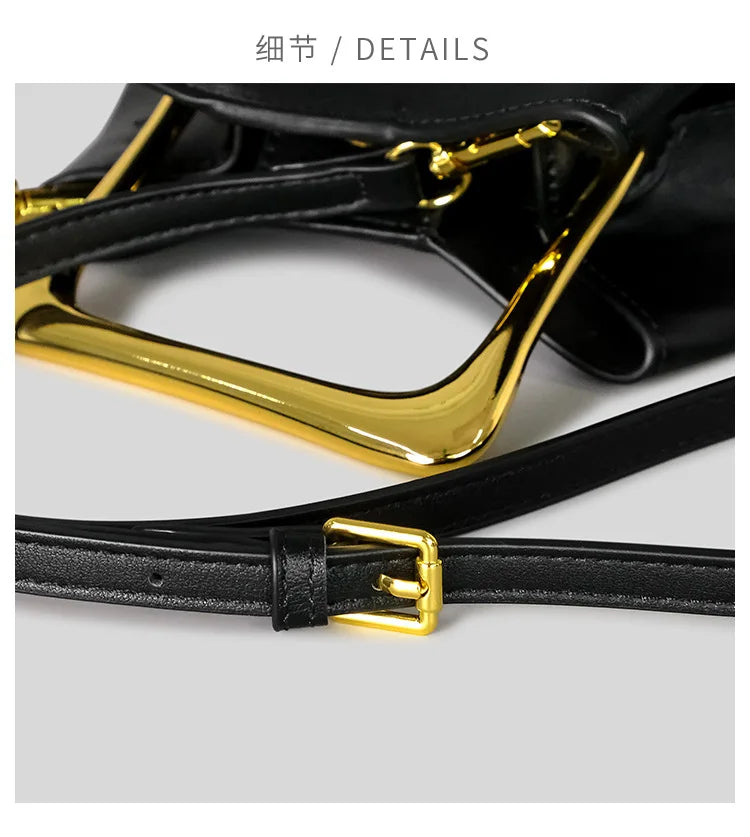 Sac seau en cuir PU – Poignée métal – Plusieurs coloris