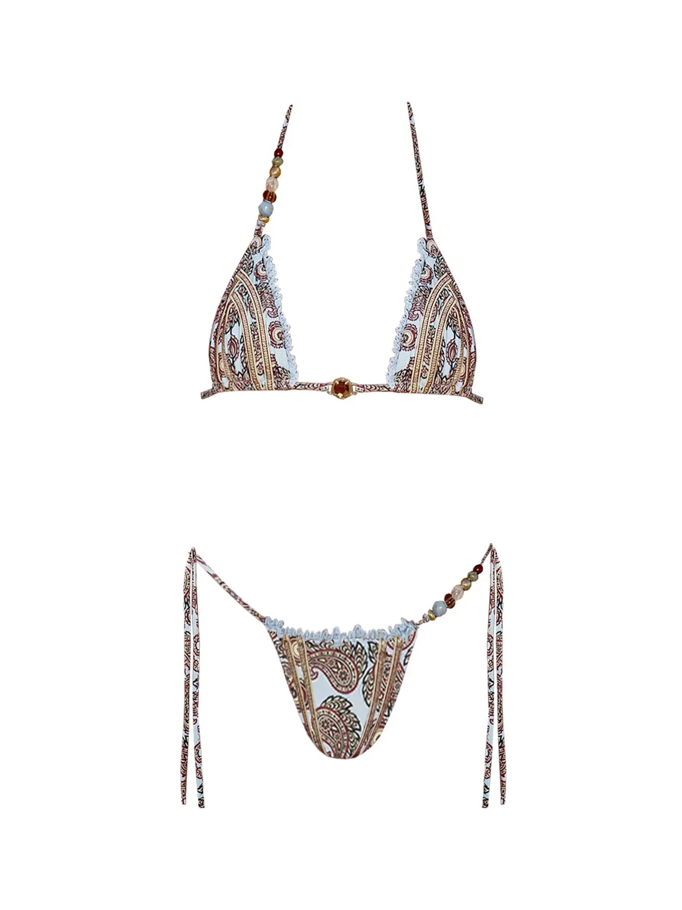 Bikini Bohème Femme  – Motif Cachemire Unique Été 2026