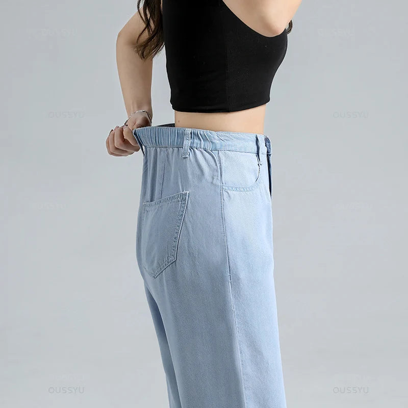 Jean Large Femme – Tissu Lyocell Doux & Léger Coupe Baggy