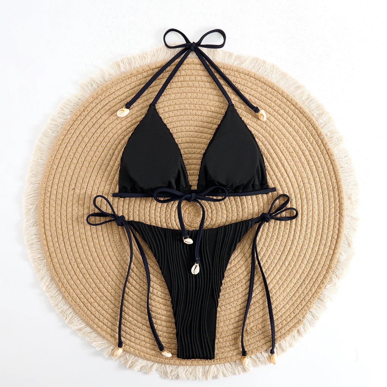 Bikini  2 Pièces – Dos Nu  Taille Haute -Plusieurs coloris