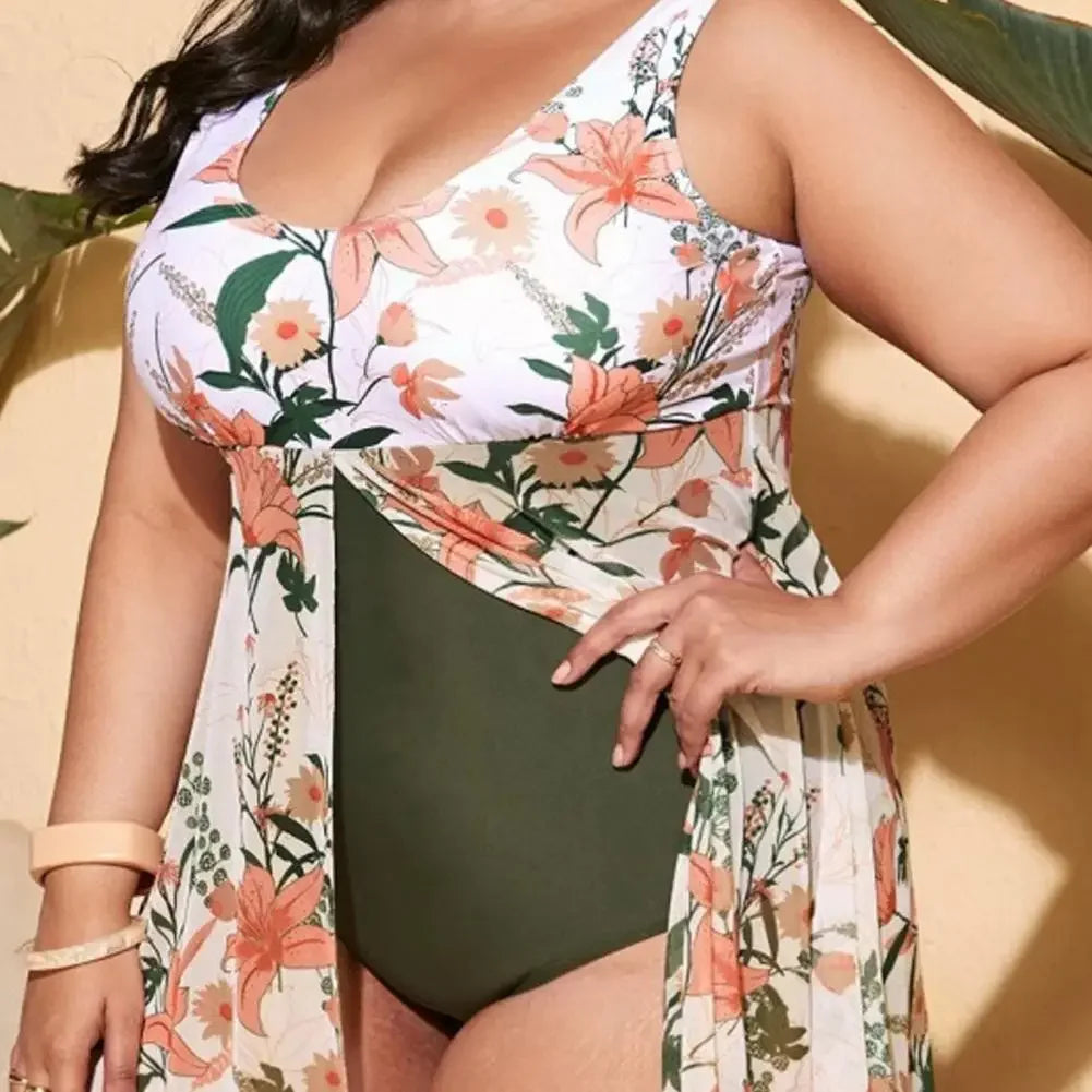 Monokini Femme Grande Taille Col Carré – 6 Coloris 1XLà 5XL