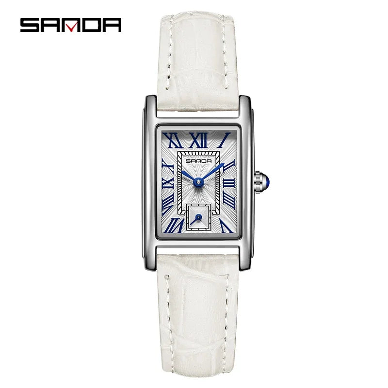 Montre Sanda femme Rectangle, quartz, étanche