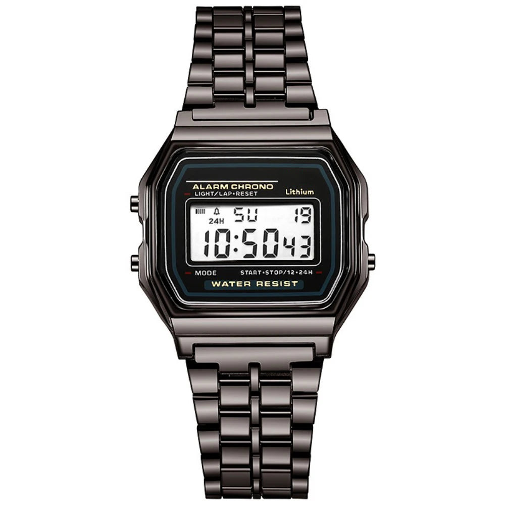 Montre digitale femme – Or & argent, acier inoxydable – Plusieurs coloris