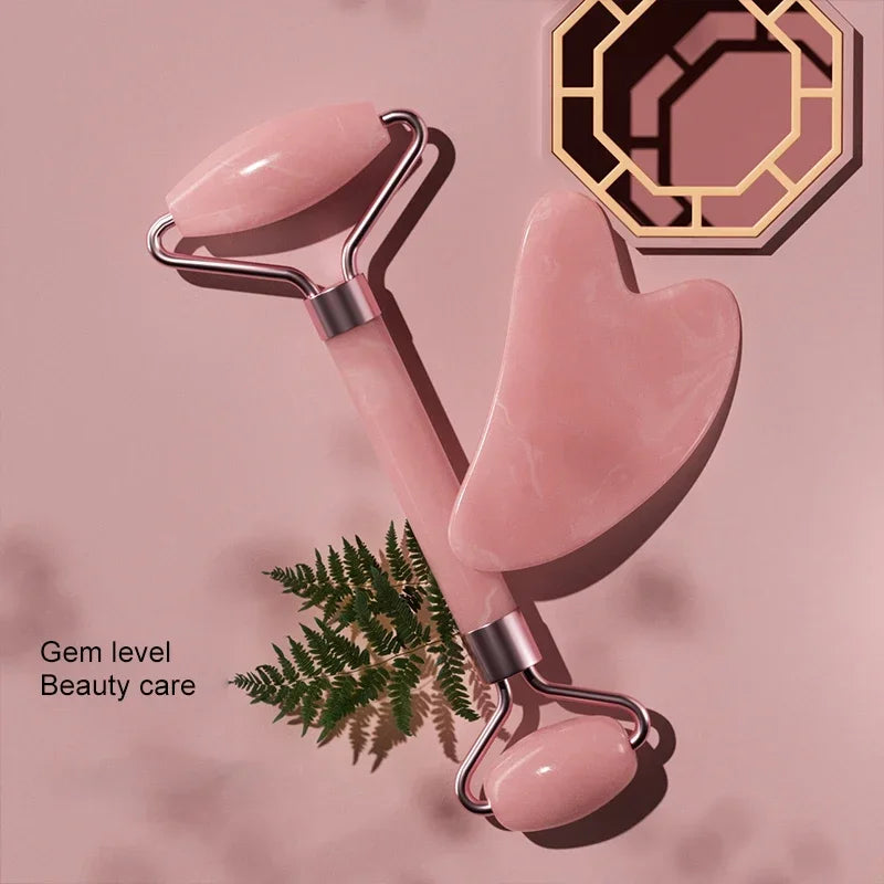 Rouleau masseur visage, cou & yeux – Résine, Gua Sha, soins de la peau