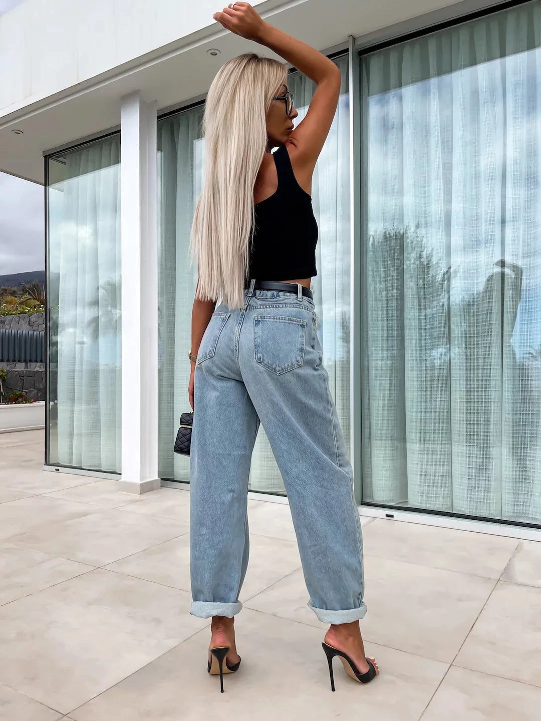 Jean loose femme Taille mi-haute, style Y2K – Mode streetwear & hipster