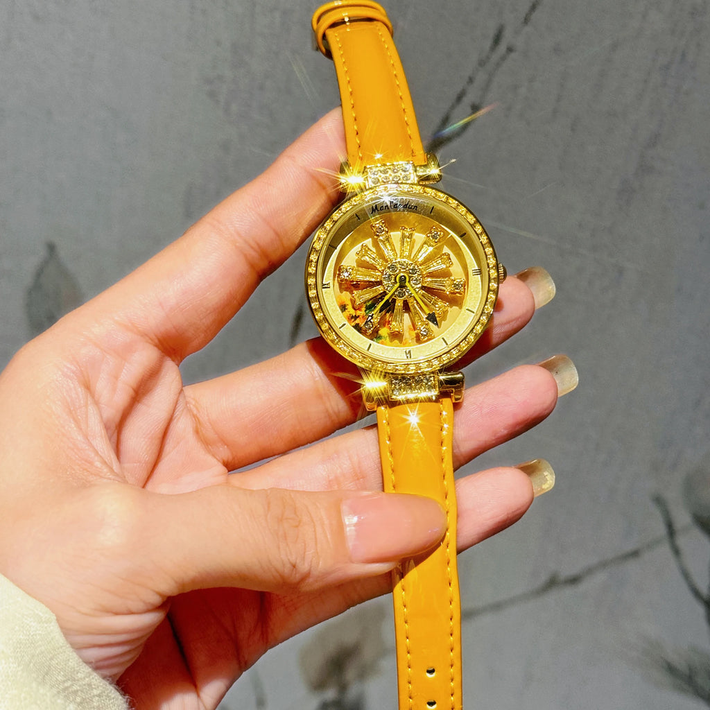Montre SANDA femme – Rectangle, quartz, romain, étanche