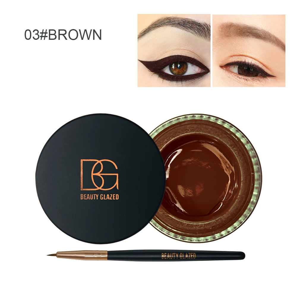 BEAUTY GLAZED 6 Colors Makeup 2 in 1 Gel Eyeliner Cream Profesional  Long Lasting Eyebrow Gel Makeup