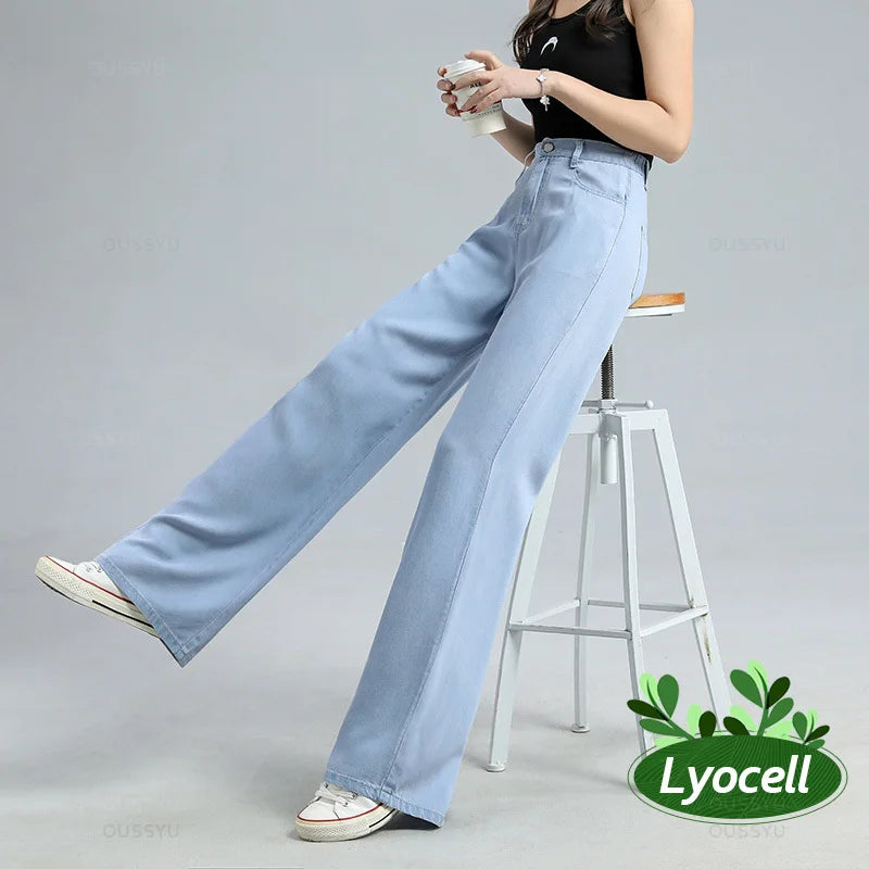 Jean Large Femme – Tissu Lyocell Doux & Léger Coupe Baggy